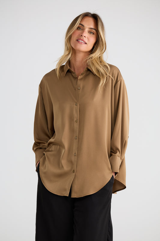 Brave & True Glenda Shirt in Khaki