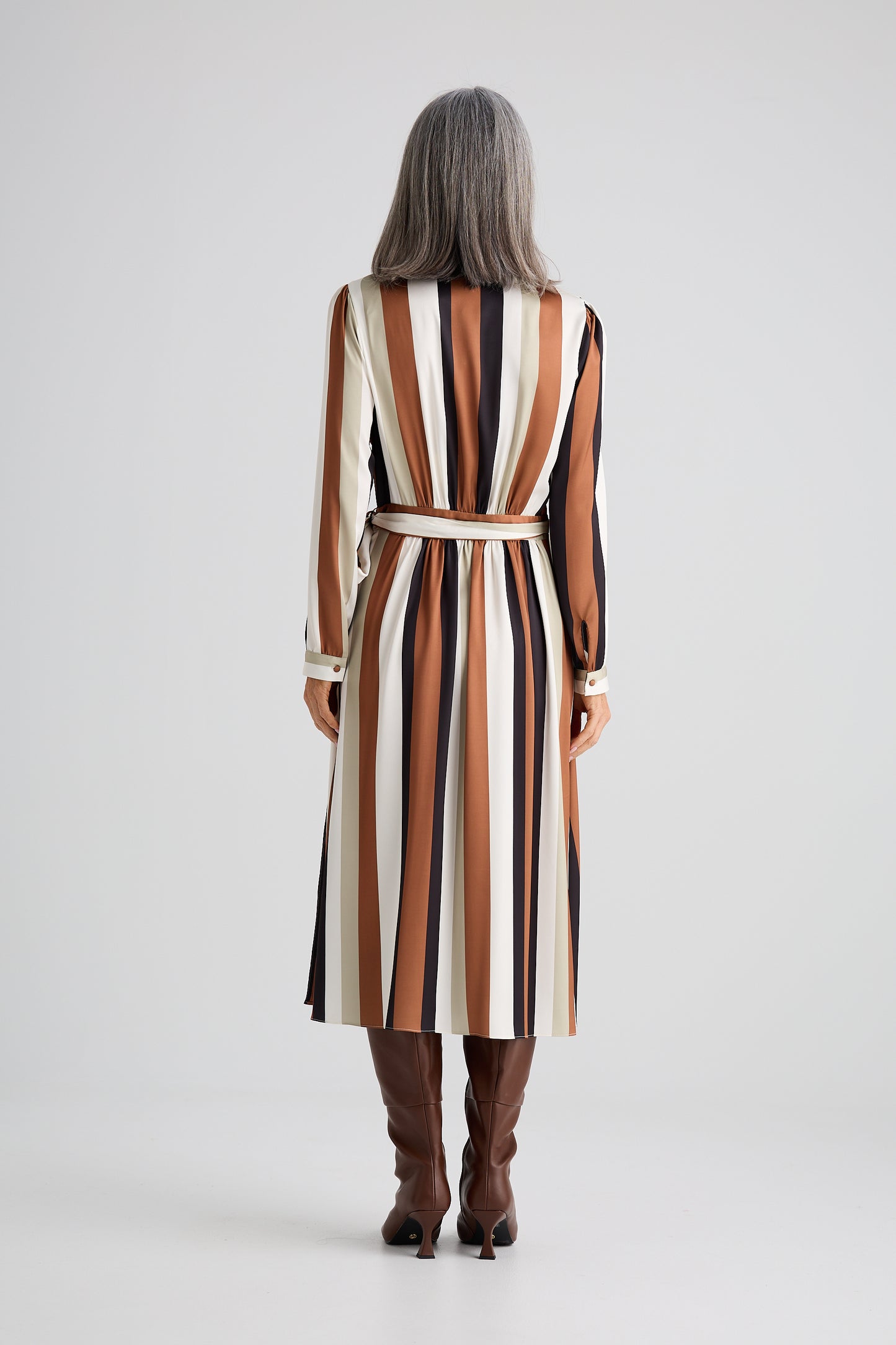 Brave & True Preston Wrap Dress in Oakley Stripe