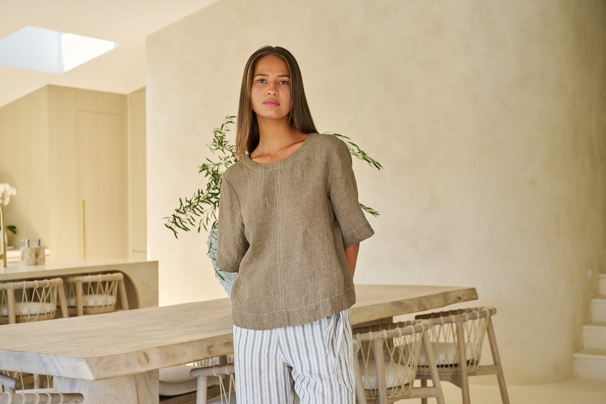 Naturals by O & J - Skye Linen Top