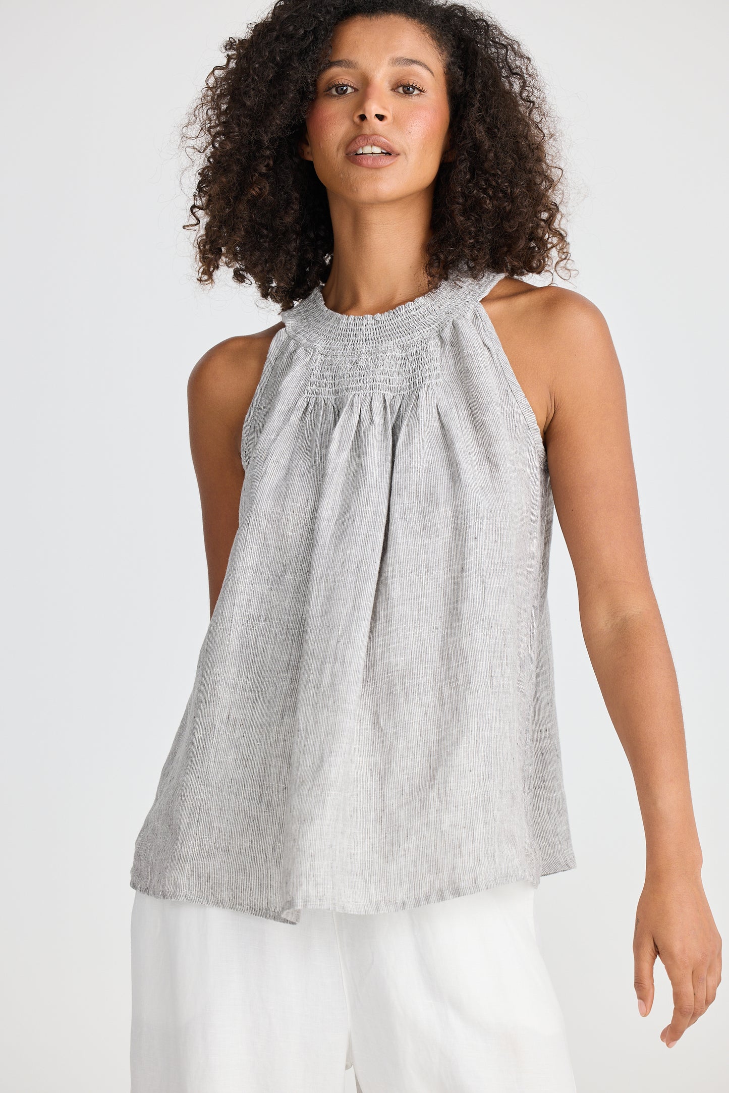 Shanty Lopez Top in Charcoal Fleck