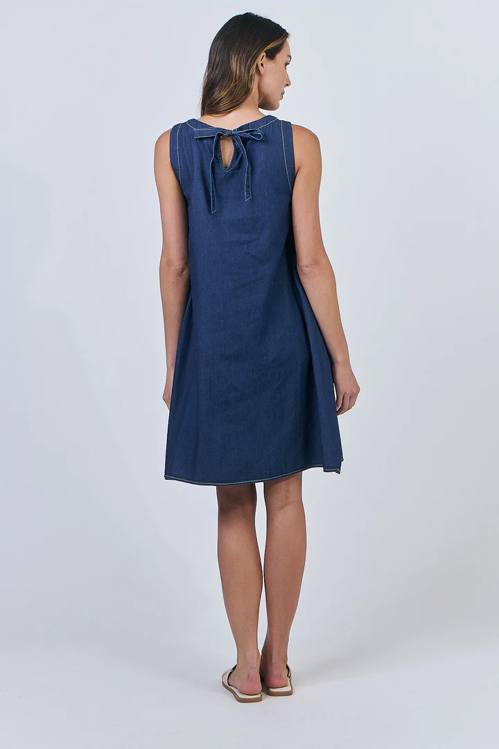 Naturals by O & J GA518 Dress in Chambray
