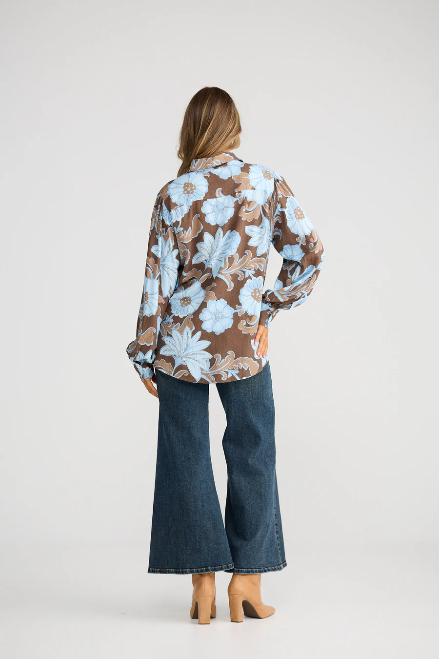 Talisman Flower Child Shirt in Chocolate Ibiza
