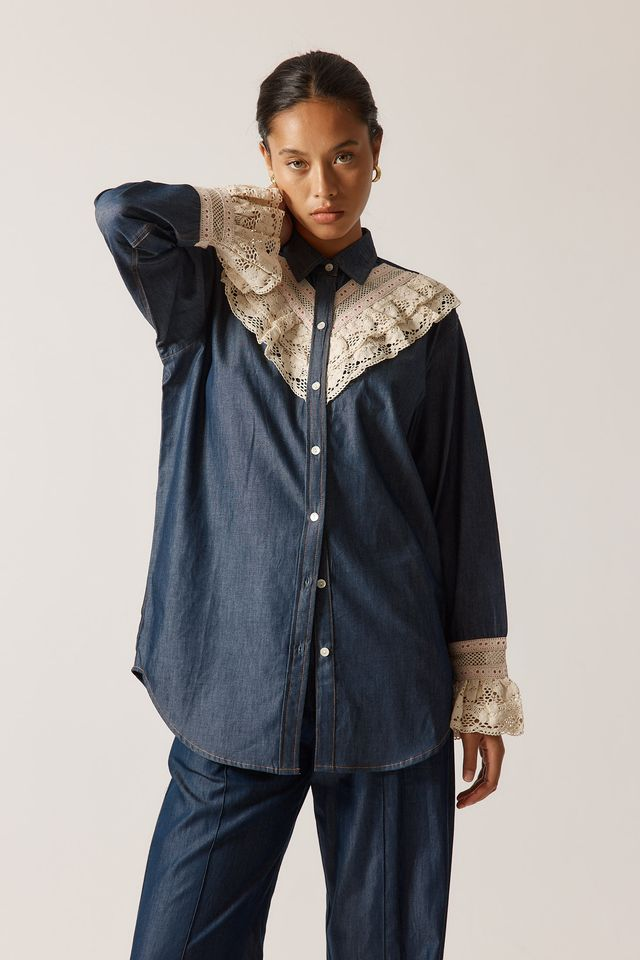 Ruby Yaya Annie Get Your Gun Shirt - Denim