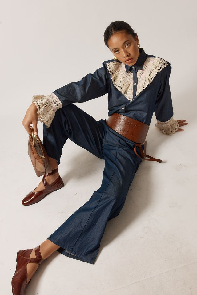 Ruby Yaya Annie Get Your Gun Shirt - Denim