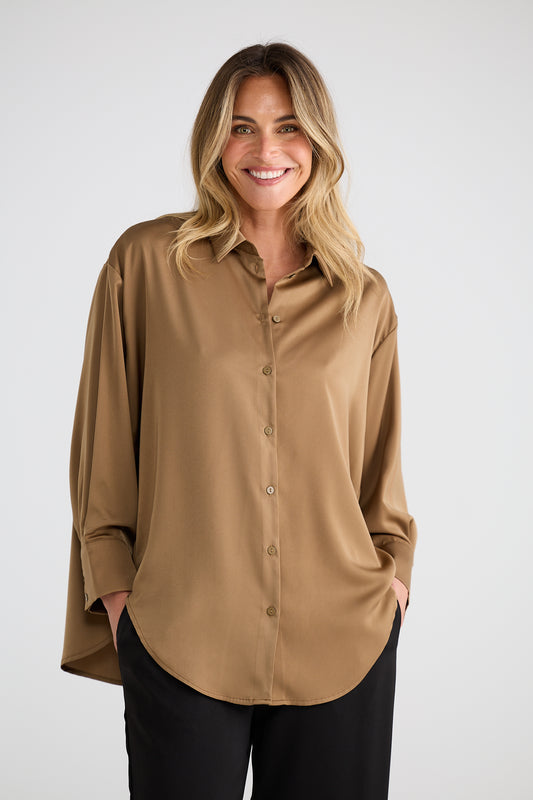 Brave & True Glenda Shirt in Khaki