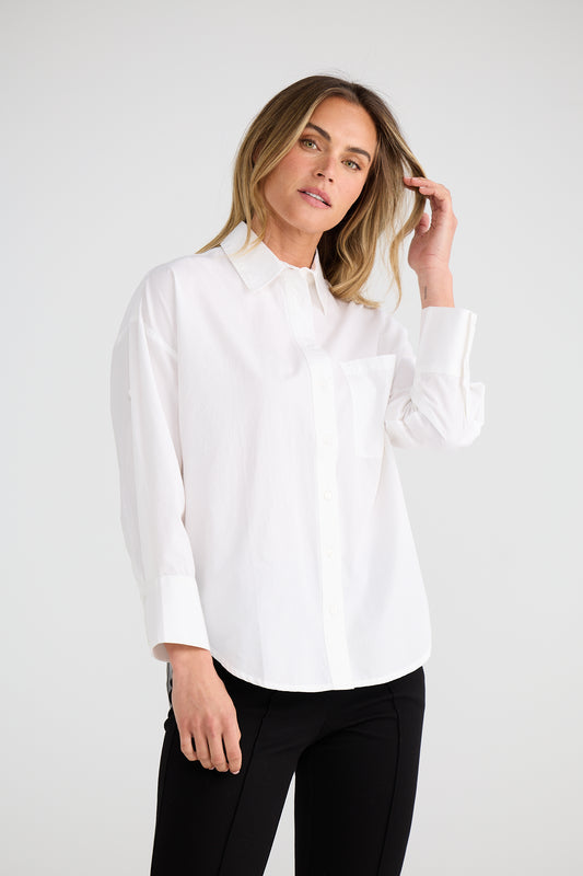 Brave & True Thea Shirt | White in Love