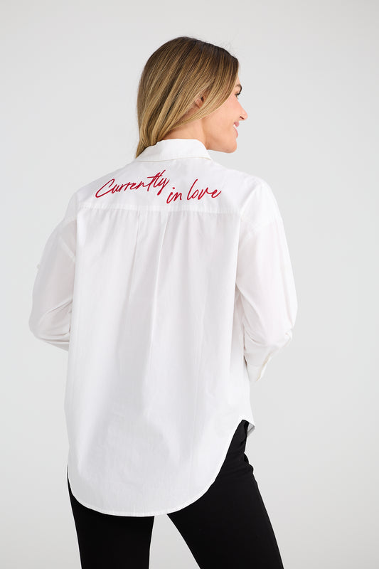 Brave & True Thea Shirt | White in Love