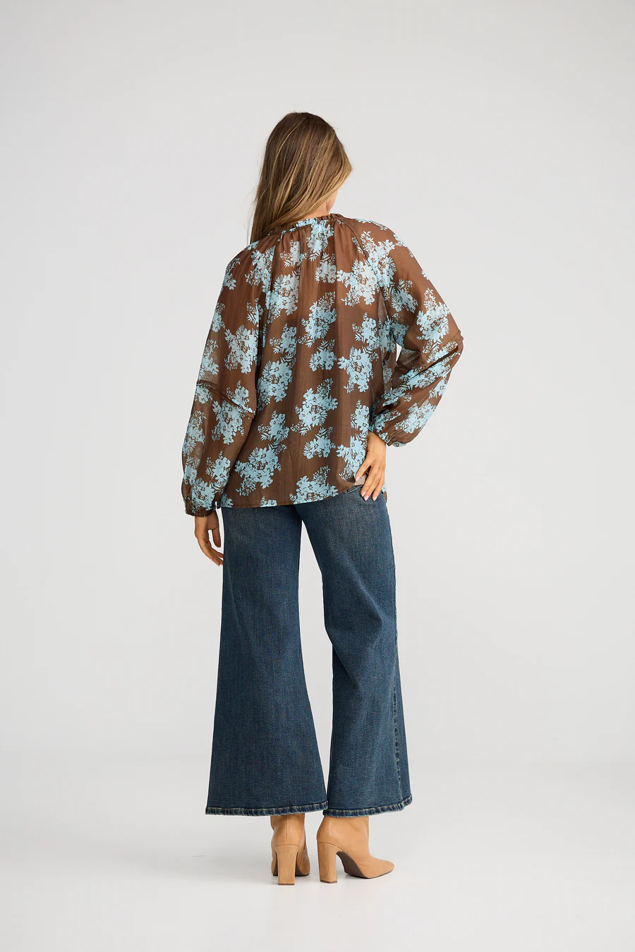 Talisman Billy Ray Ladies Top in Mistflower
