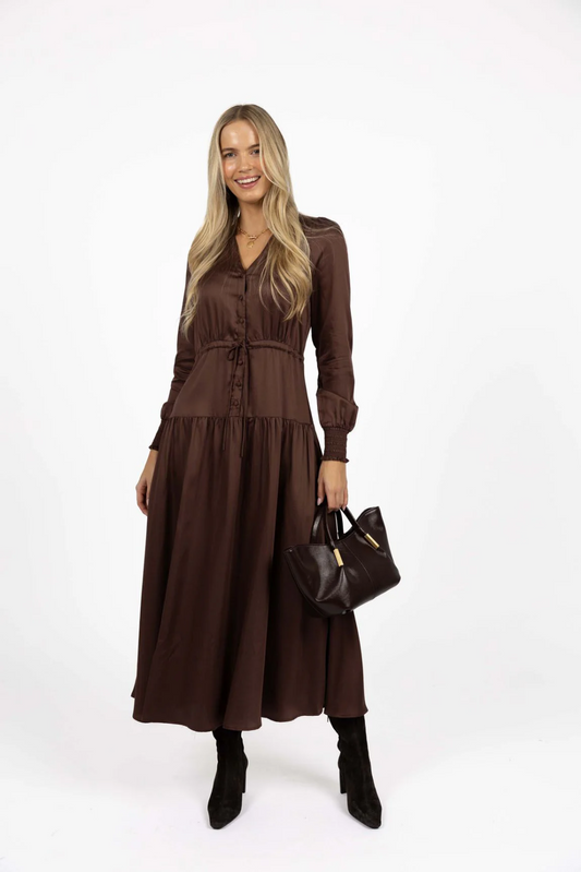 Humidity Celeste Dress in Cocoa