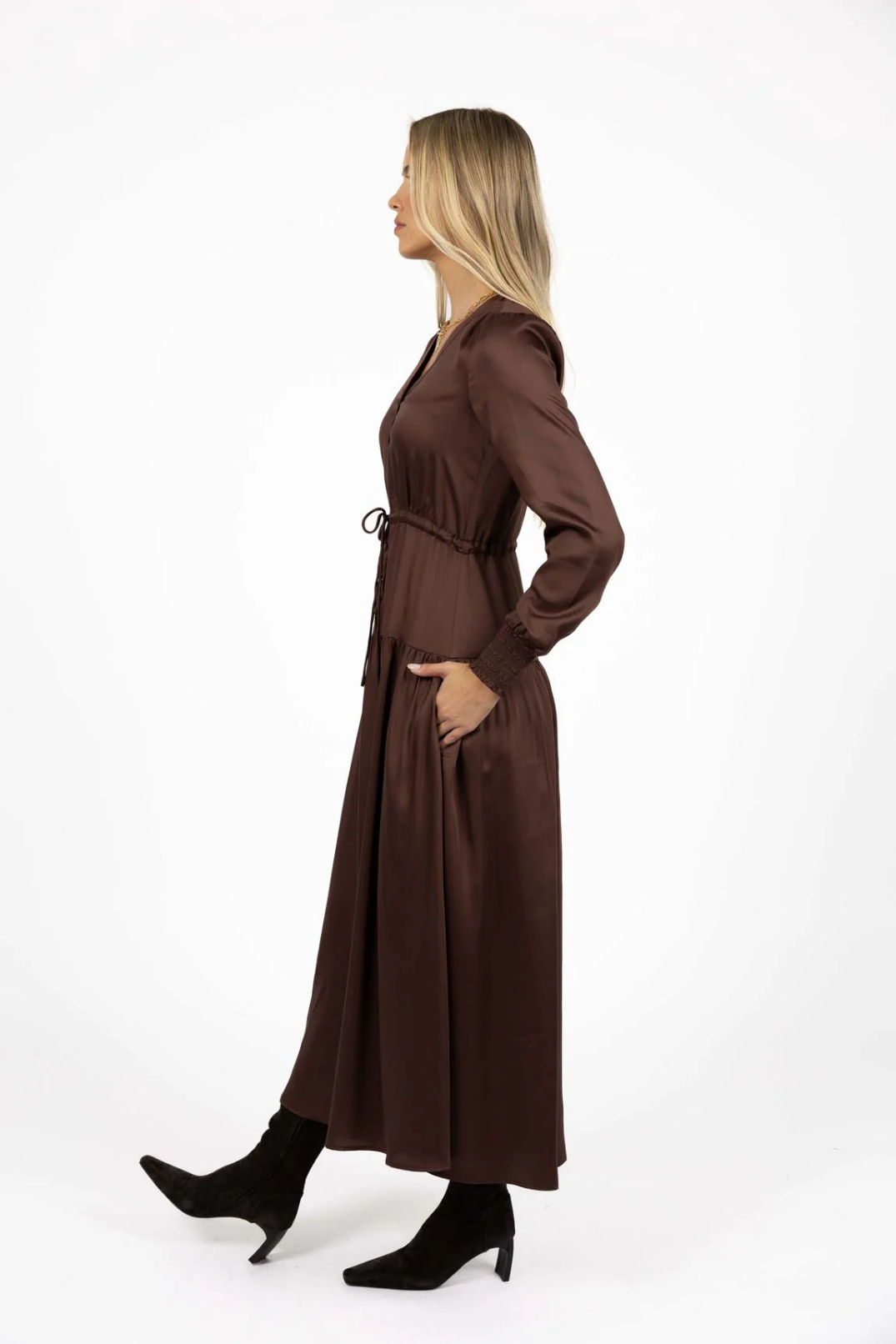 Humidity Celeste Dress in Cocoa