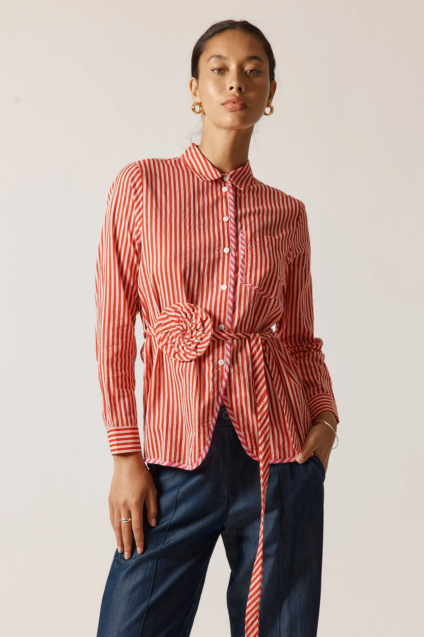 Countryside Rose Top in Red