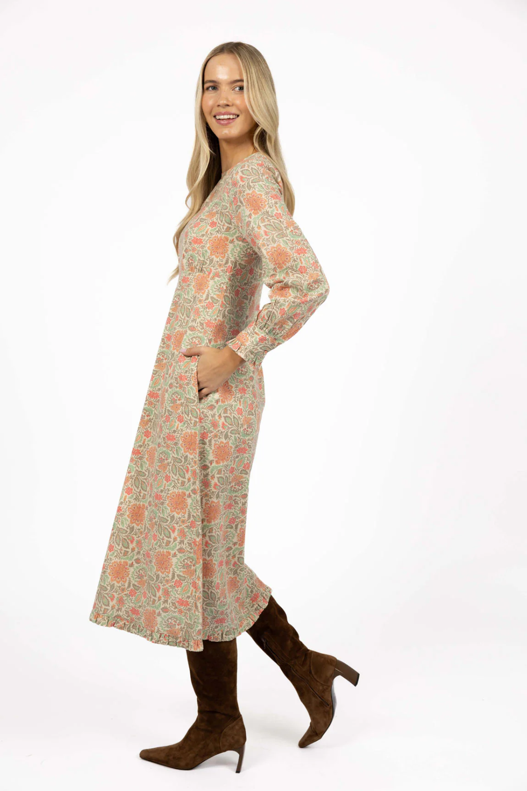Humidity Florence Midi Dress in Citrus Print