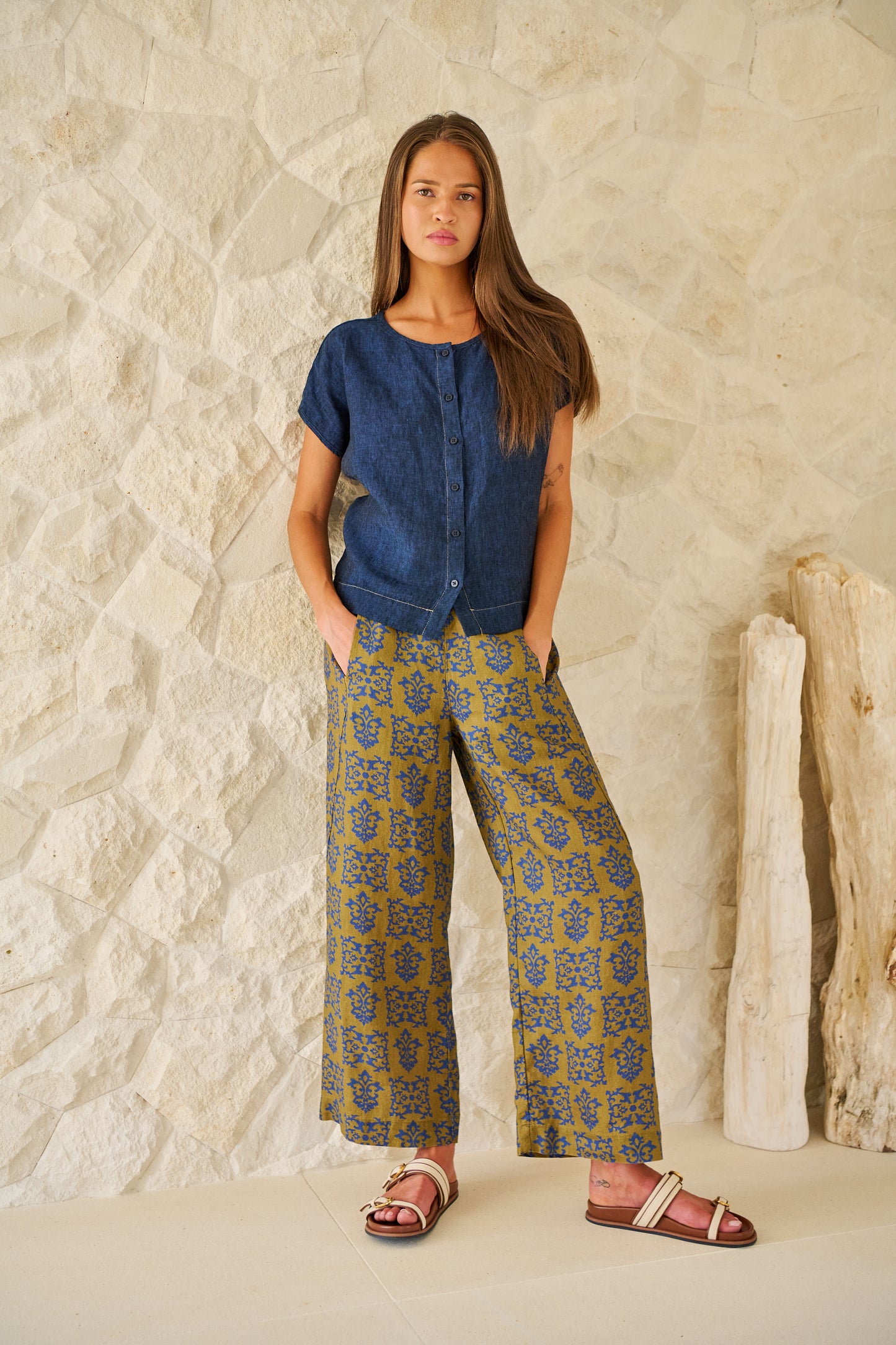 Naturals by O & J - Cleo Linen Pant