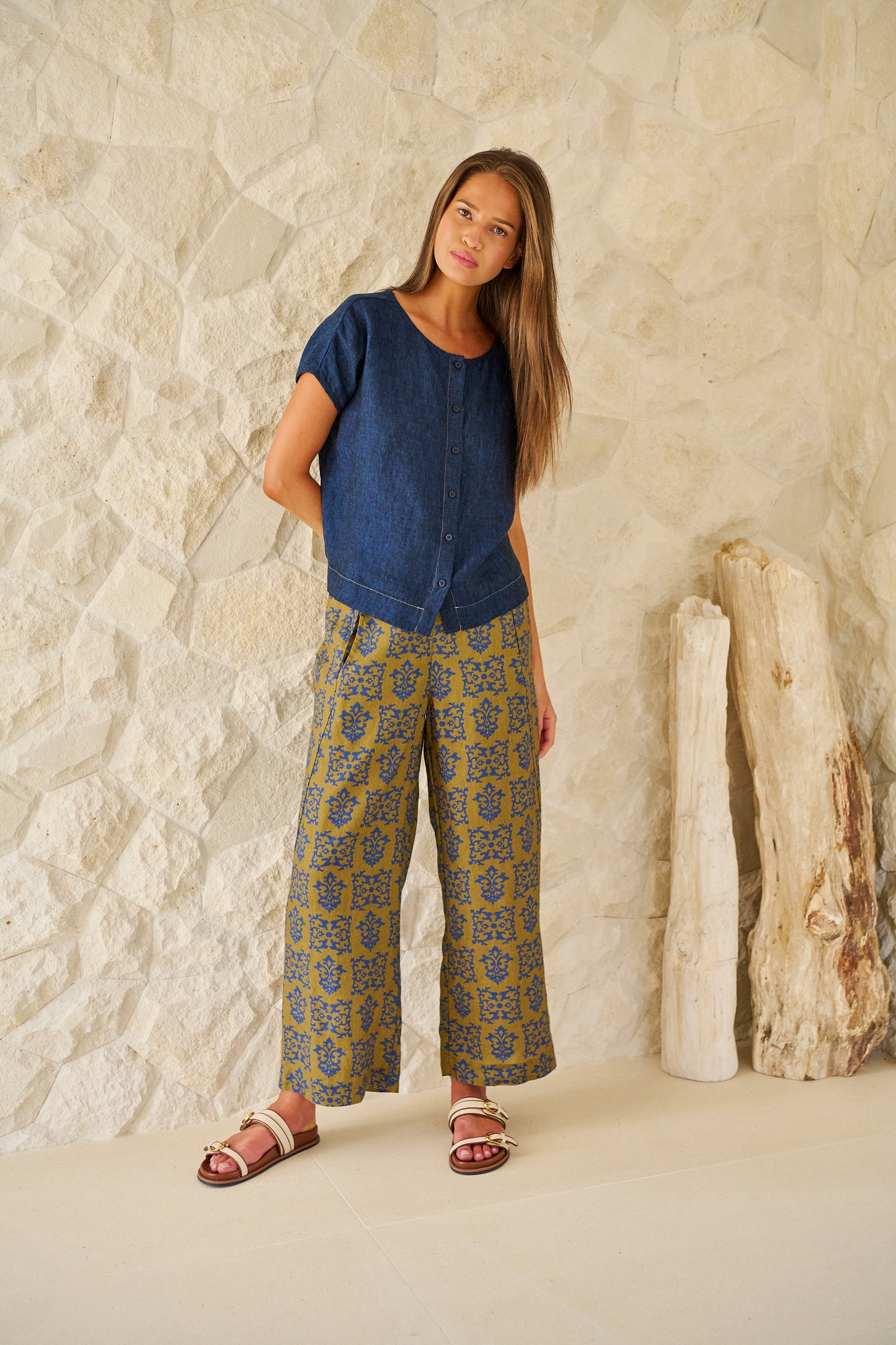 Naturals by O & J - Cleo Linen Pant