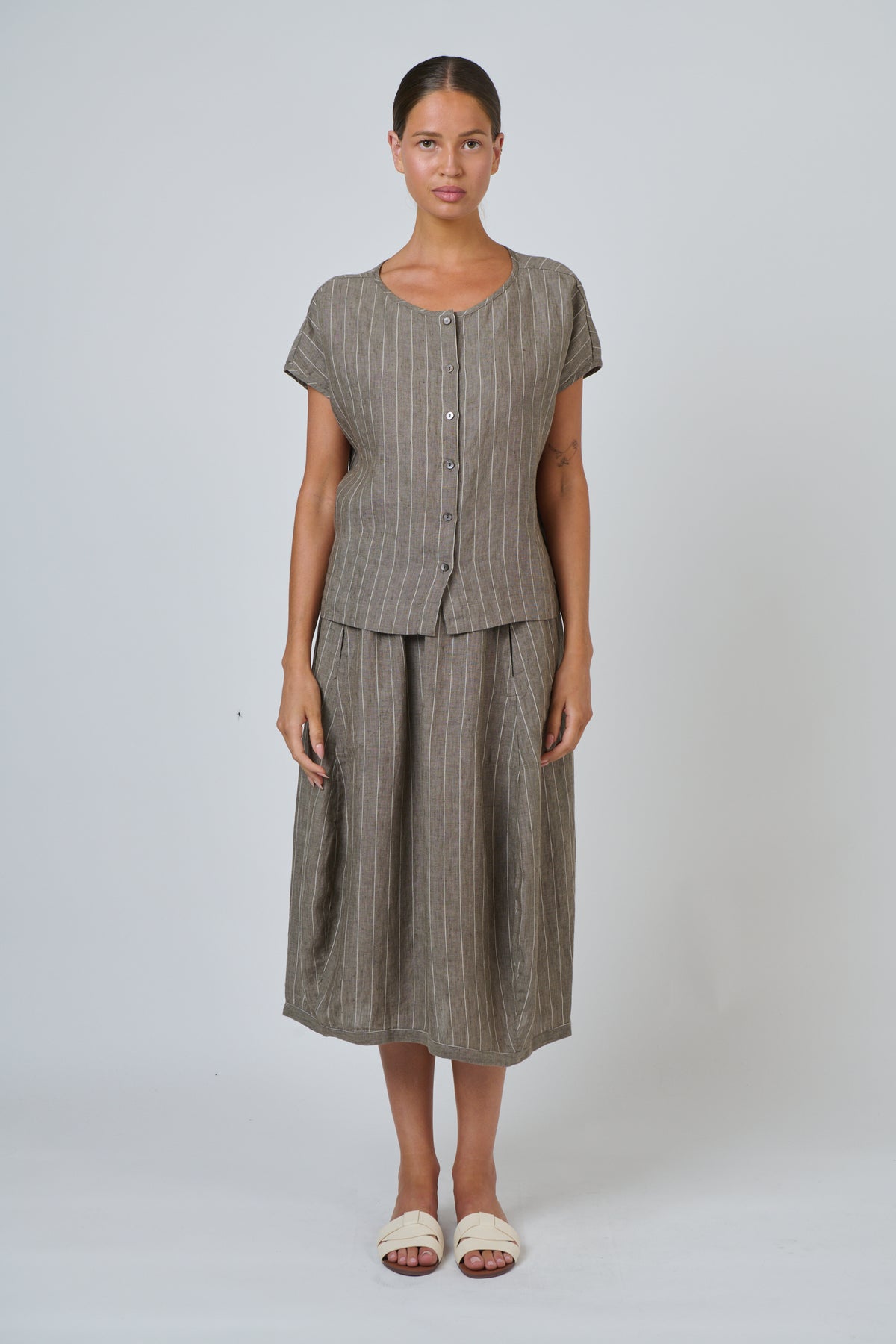 Naturals by O & J - Gabby Linen Skirt