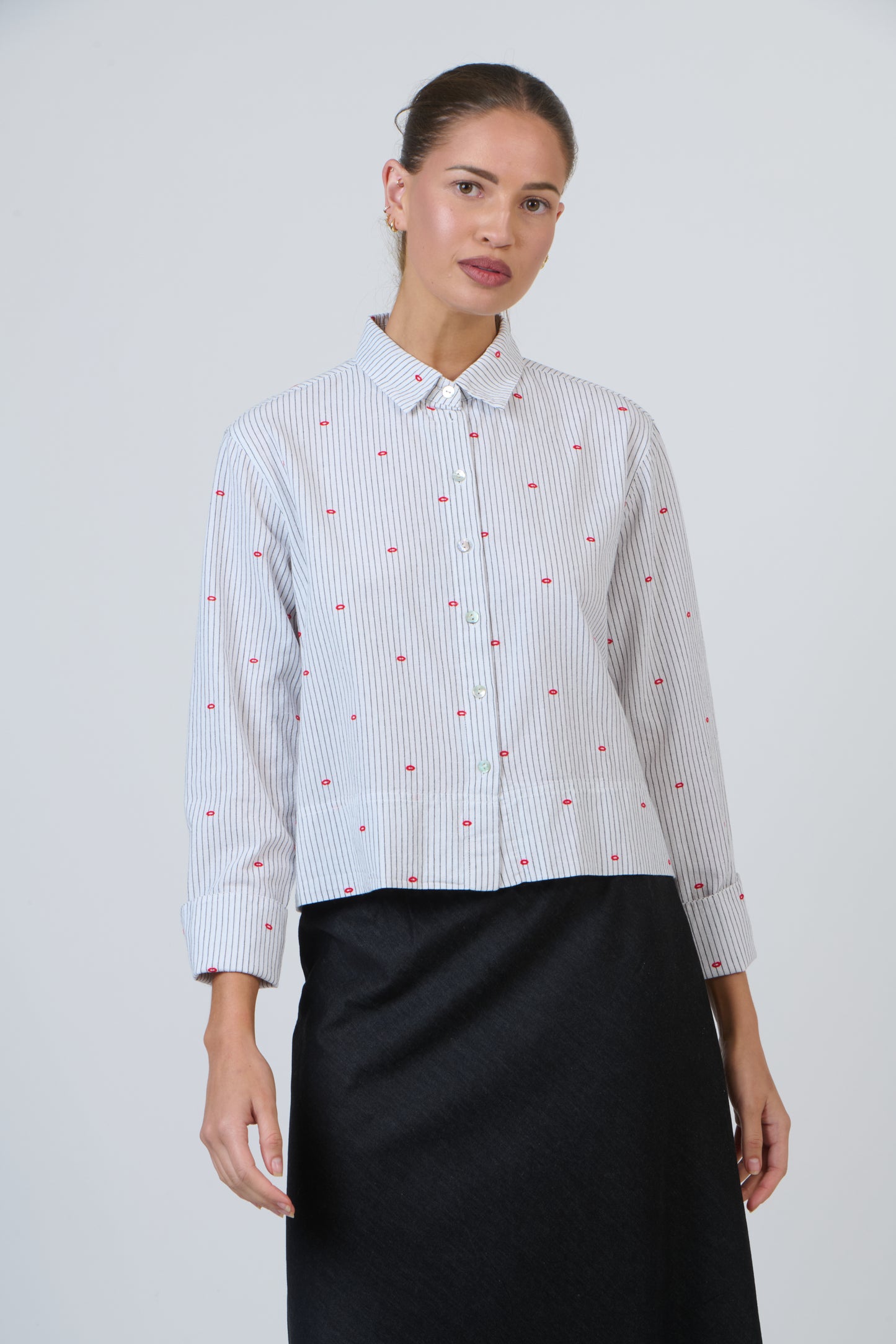 Naturals by O & J GA546 Ladies Shirt in Hot Lips
