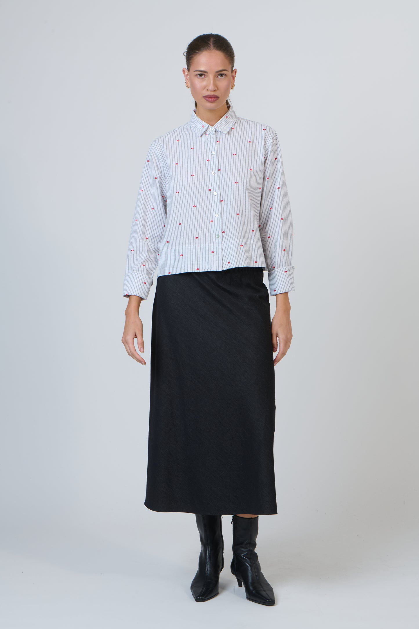 Naturals by O & J GA546 Ladies Shirt in Hot Lips