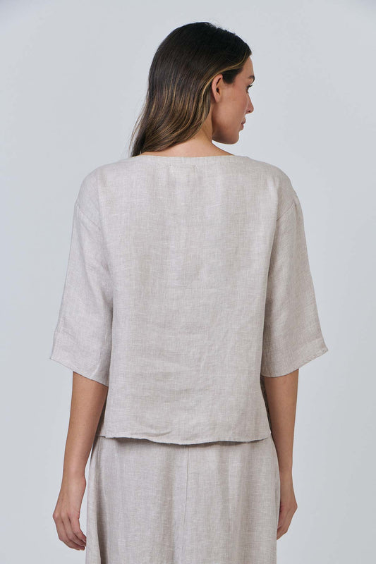 Naturals by O & J GA584 Ladies Top in Dune