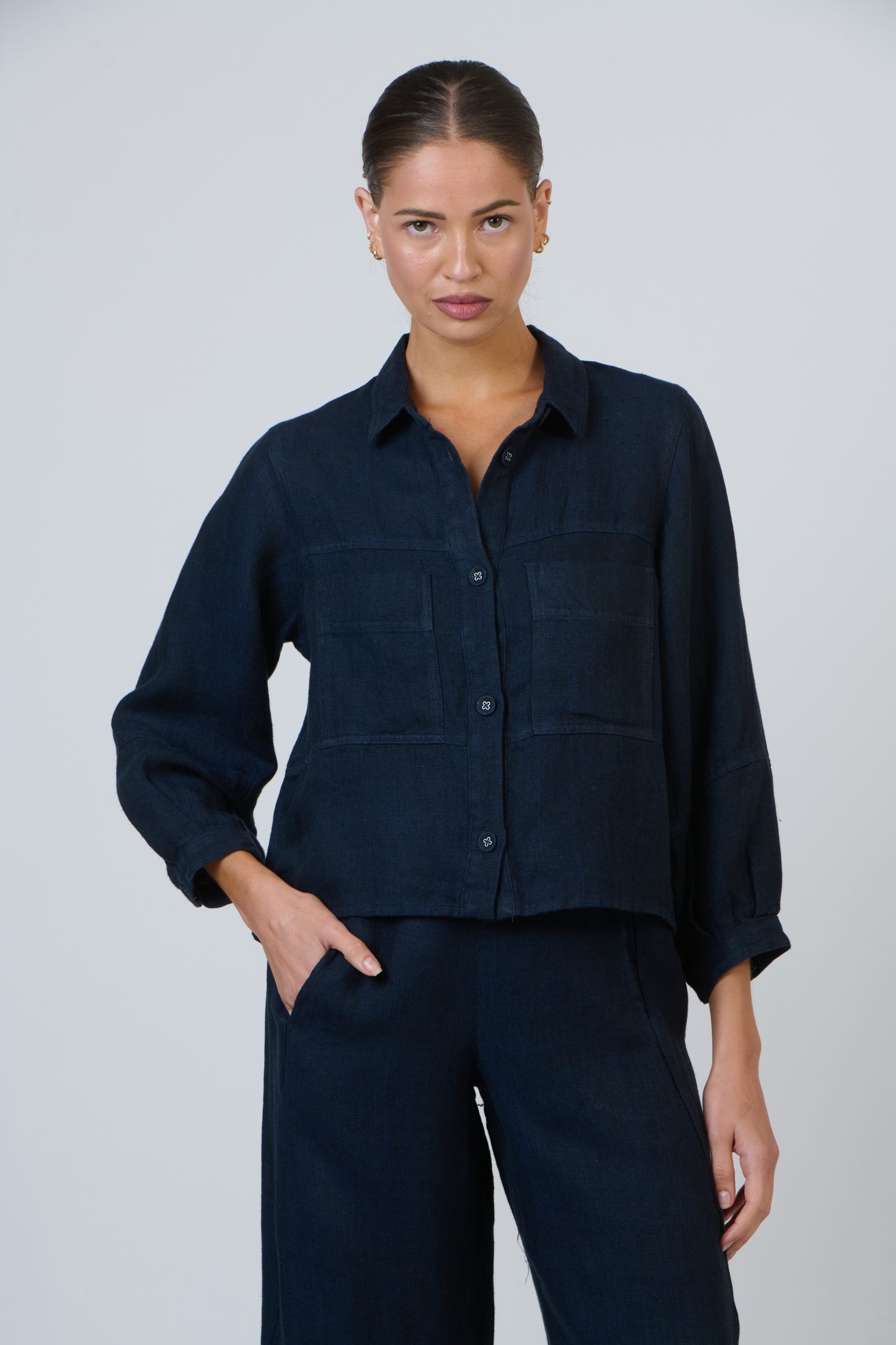 Naturals by O & J GA598 Ladies Jacket Shirt in Diplomat