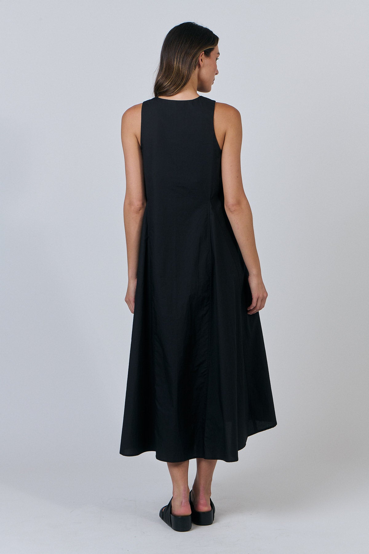 Naturals by O & J GA605 Black Poplin Dress