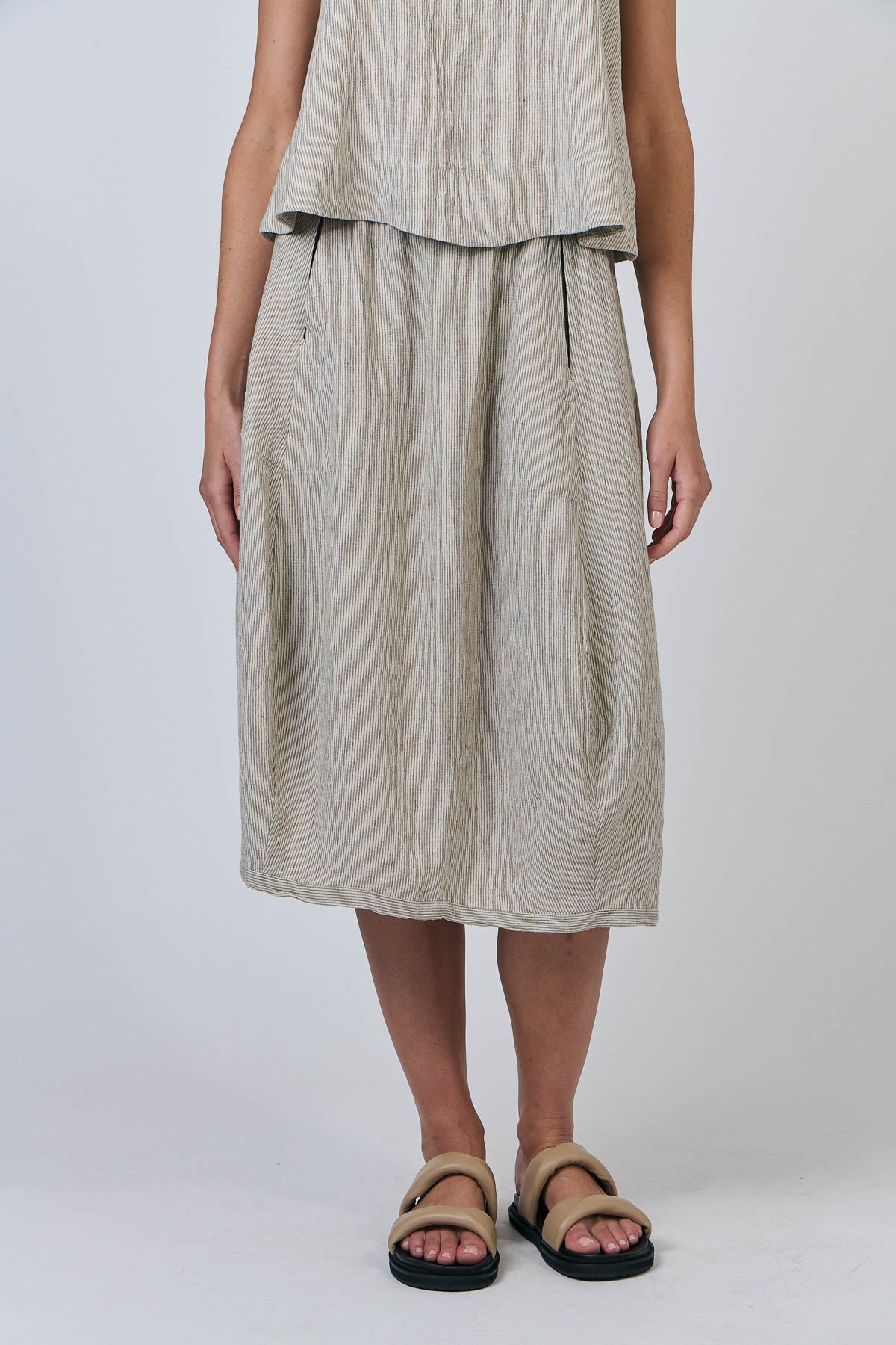 Naturals by O & J GA639 Linen Skirt in Blister