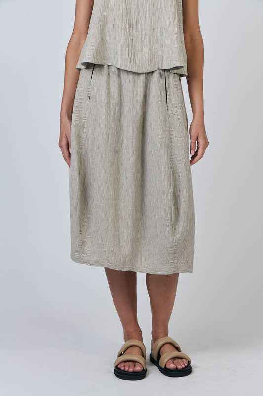 Naturals by O & J GA639 Linen Skirt in Blister