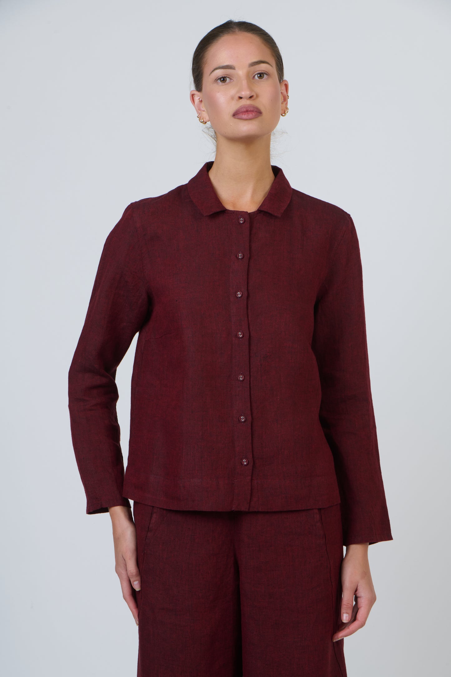 Naturals by O & J GA647 Ladies Shirt in Redwood