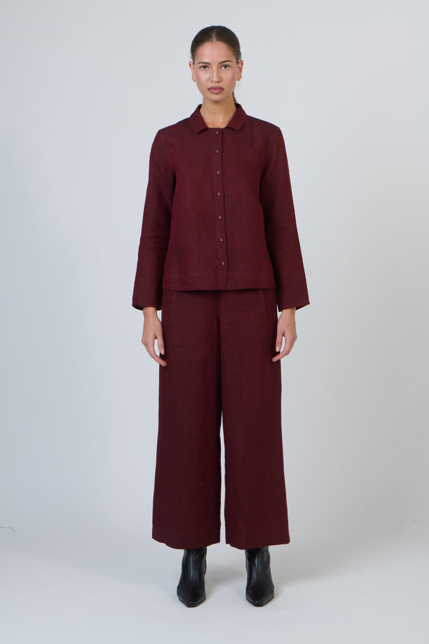 Naturals by O & J GA647 Ladies Shirt in Redwood