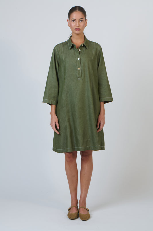 Naturals by O & J GA664 Dress in Bayleaf