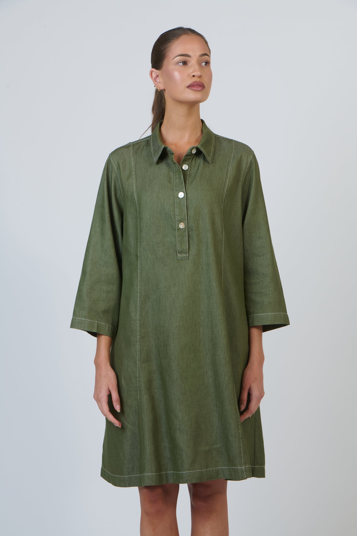 Naturals by O & J GA664 Dress in Bayleaf