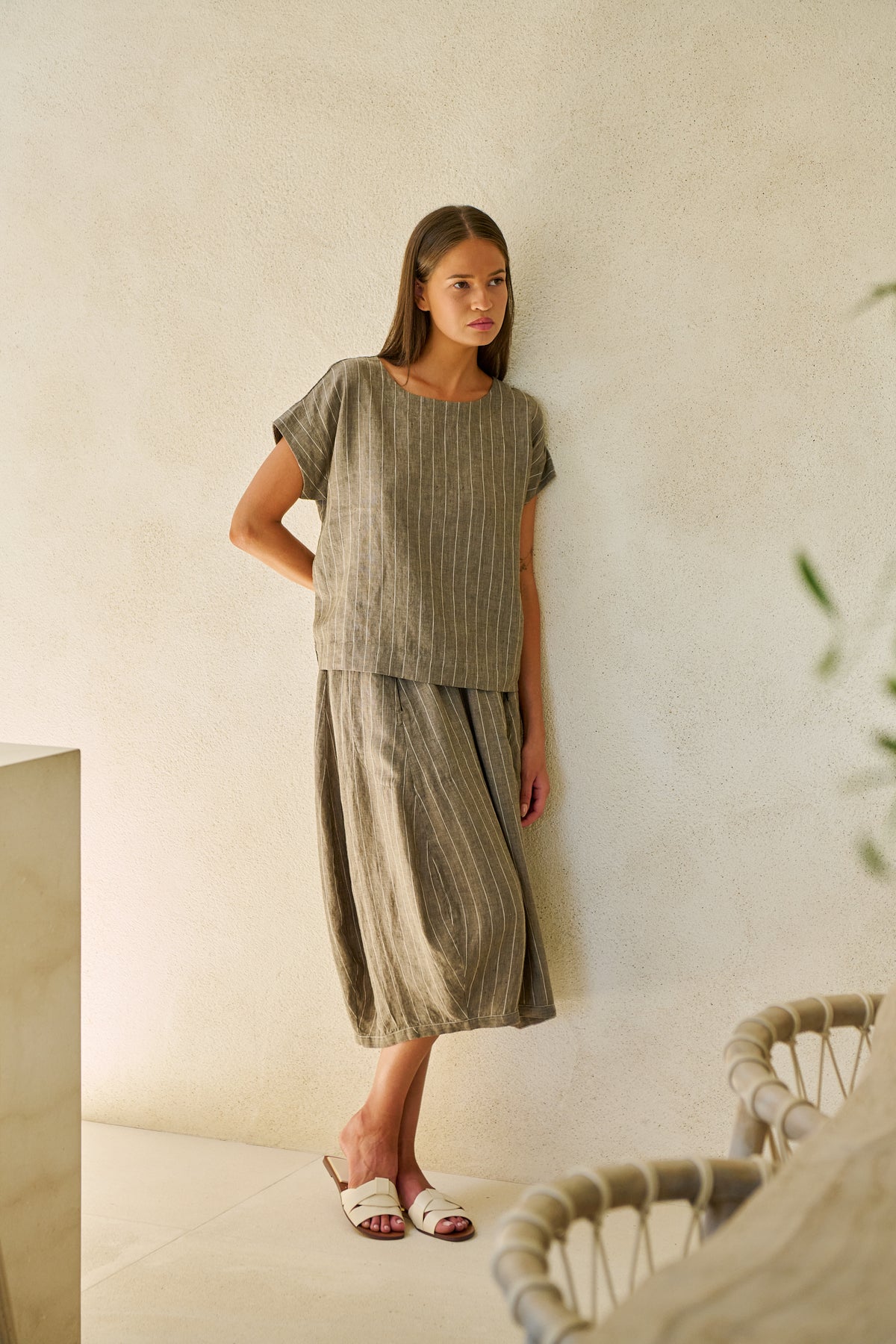 Naturals by O & J - Gabby Linen Skirt