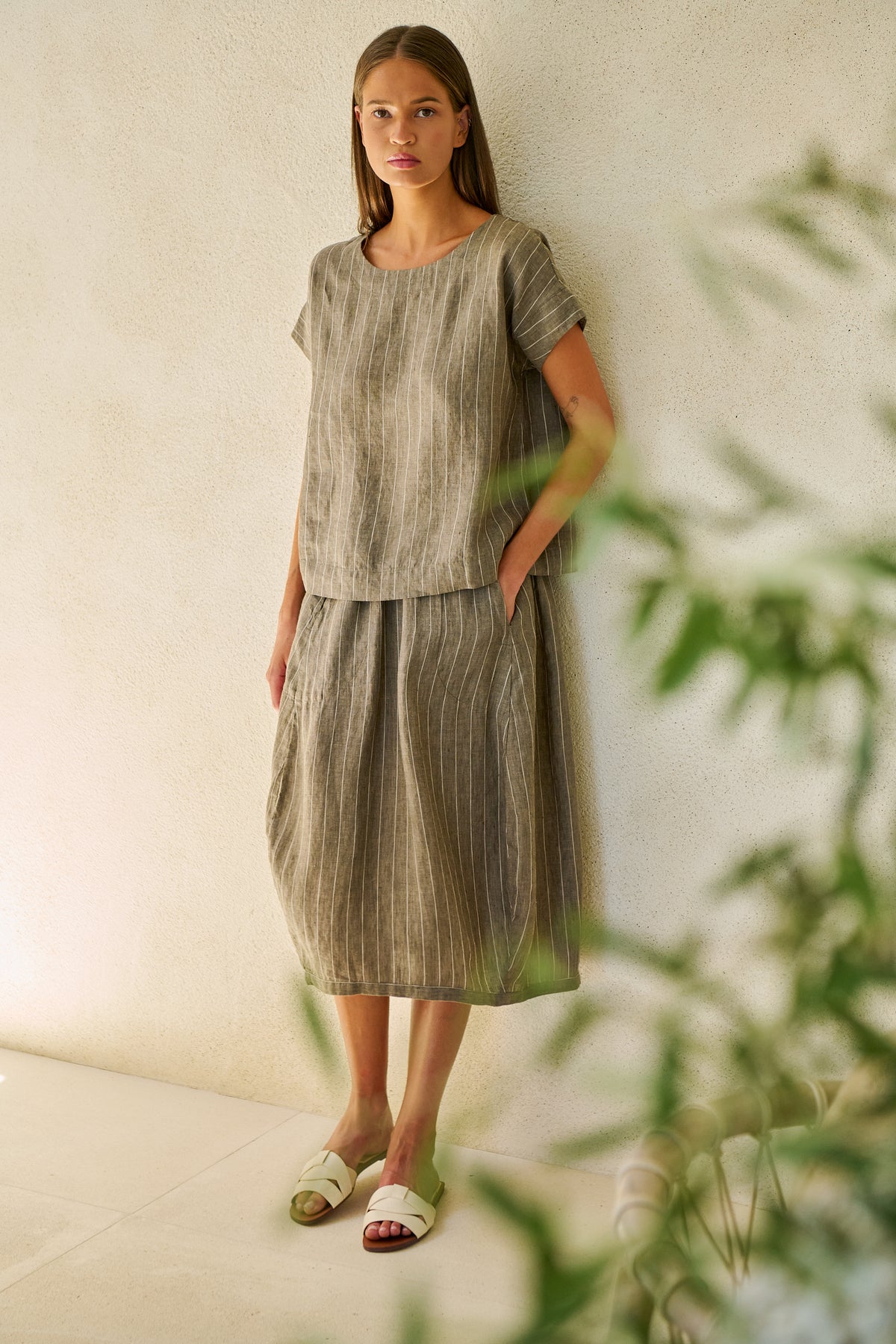 Naturals by O & J - Gabby Linen Skirt