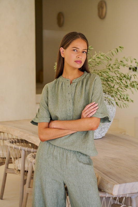 Naturals by O & J - Margo Linen Top