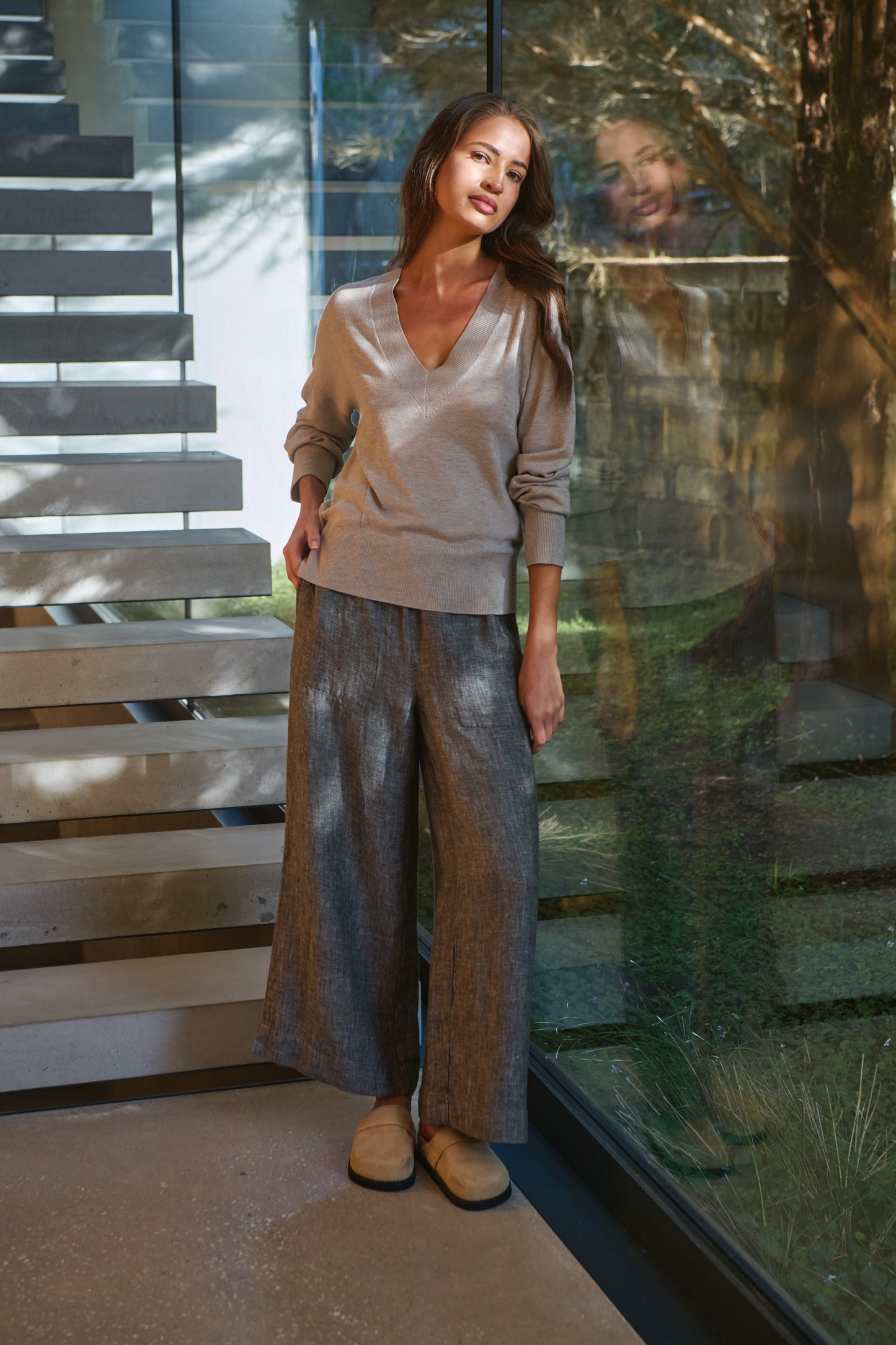 Naturals by O & J GA578 Ladies Pant in Tarragon