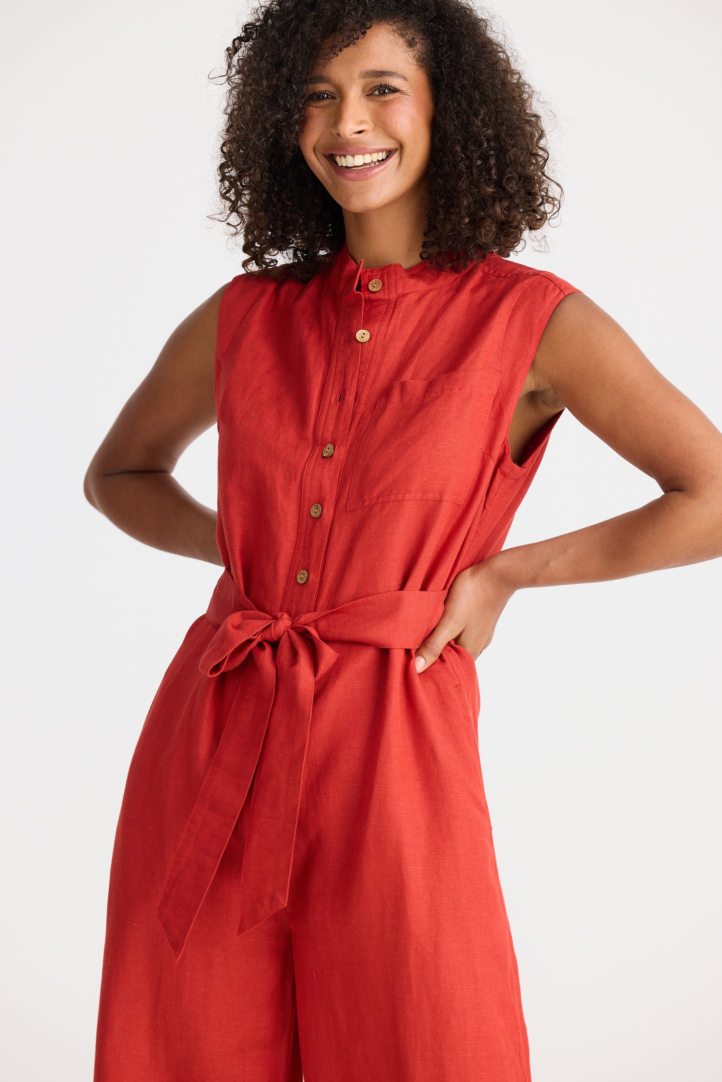 Shanty Isola Jumpsuit in Cherry