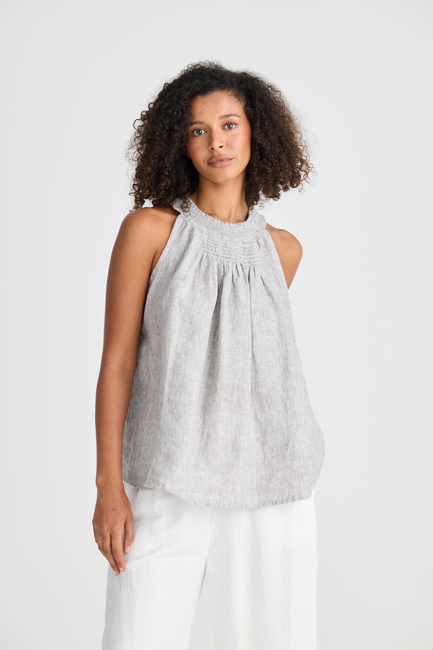 Shanty Lopez Top in Charcoal Fleck