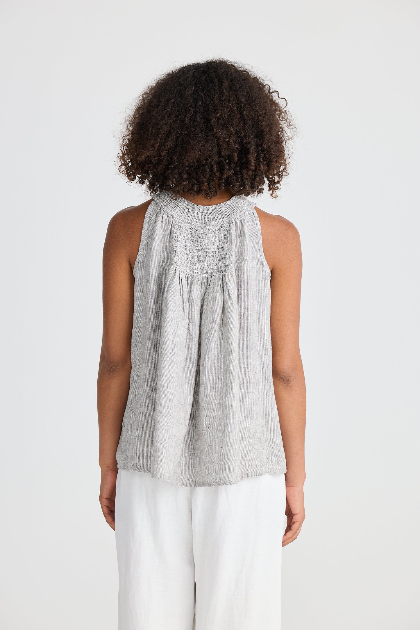 Shanty Lopez Top in Charcoal Fleck