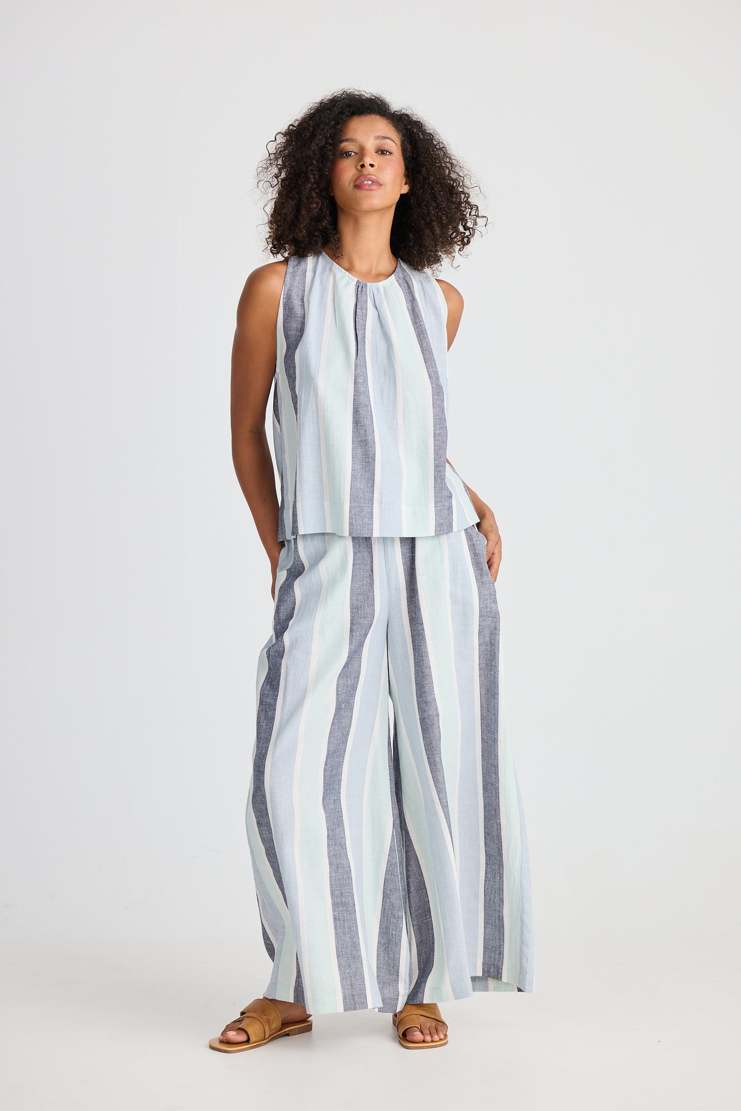 Shanty Positano Pant in Tulip Stripe