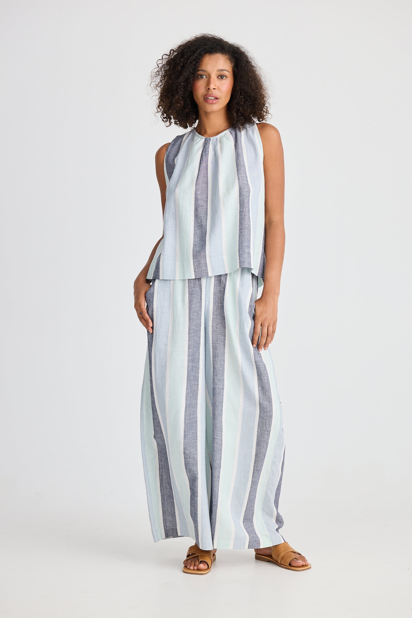 Shanty Positano Pant in Tulip Stripe