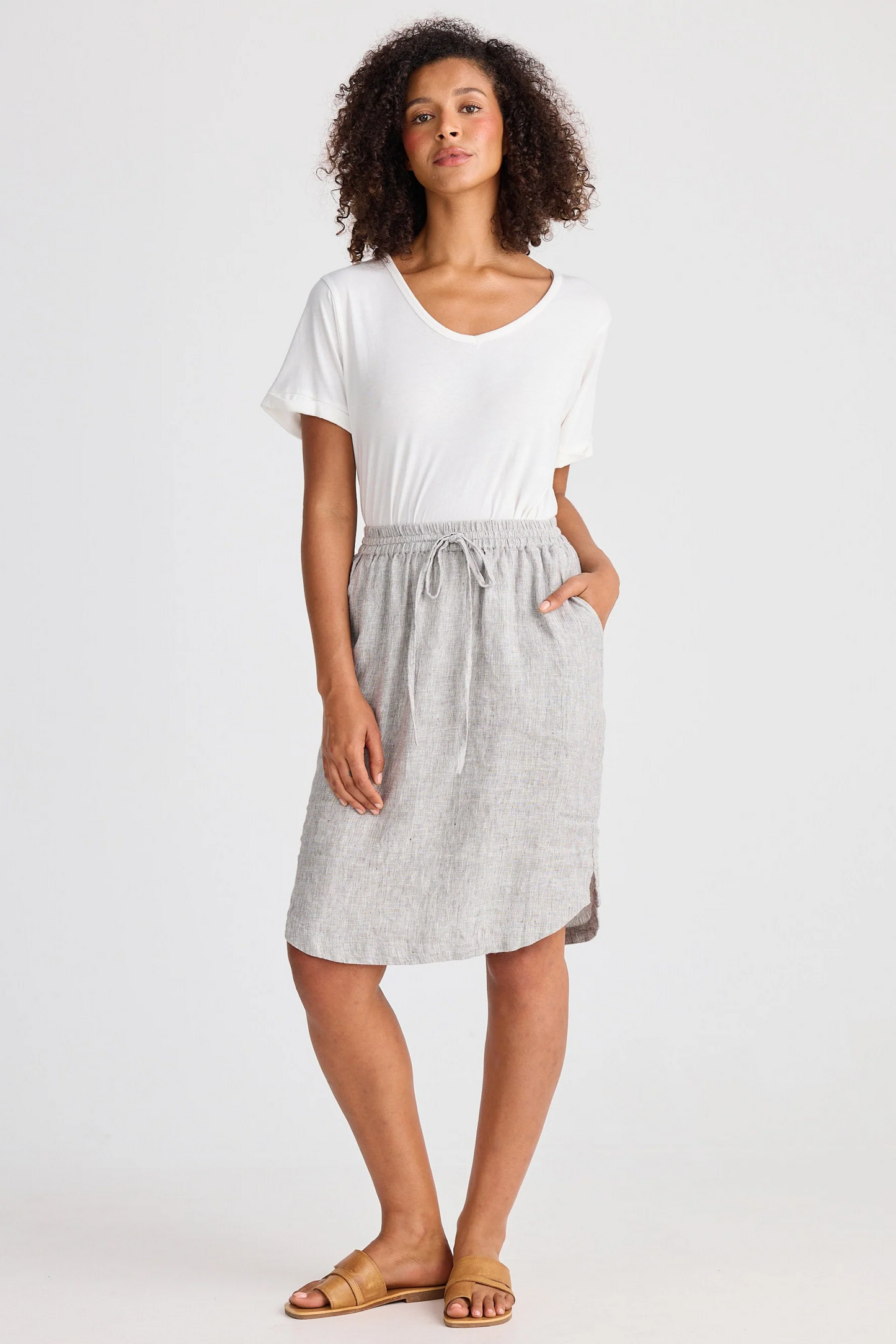 Shanty Khari Skirt in Charcoal Fleck
