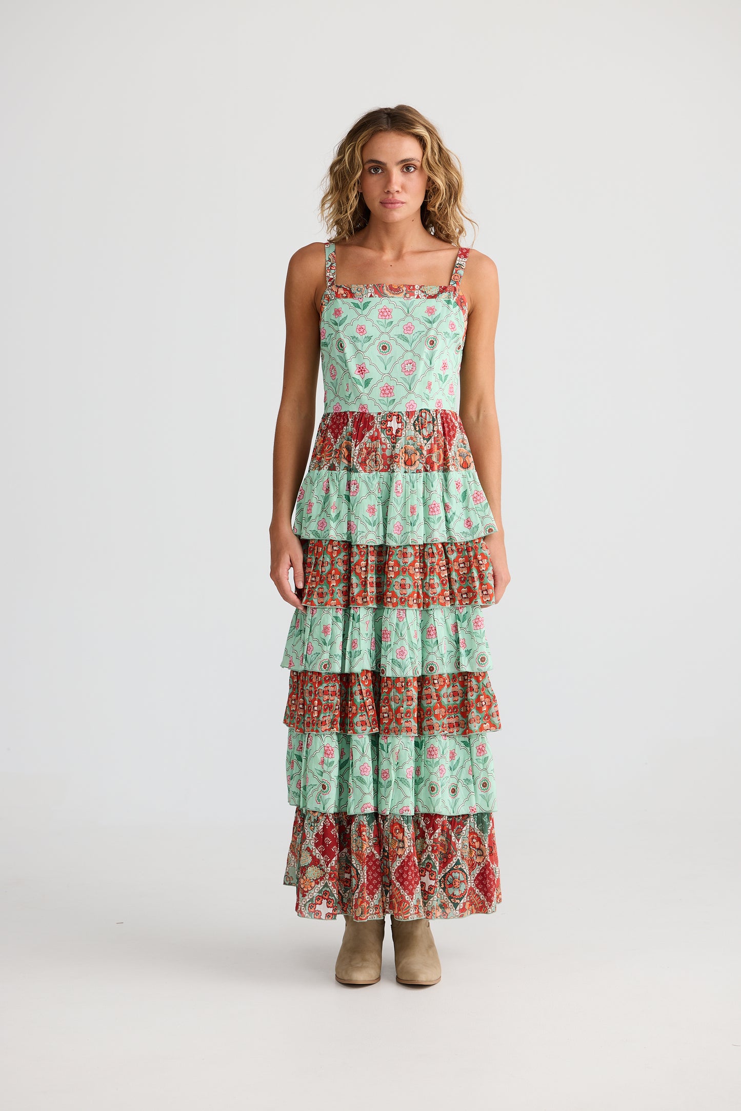 Talisman Paloma Dress in Flora Mosaic