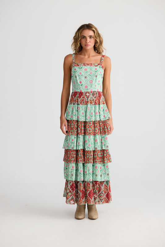 Talisman Paloma Dress in Flora Mosaic