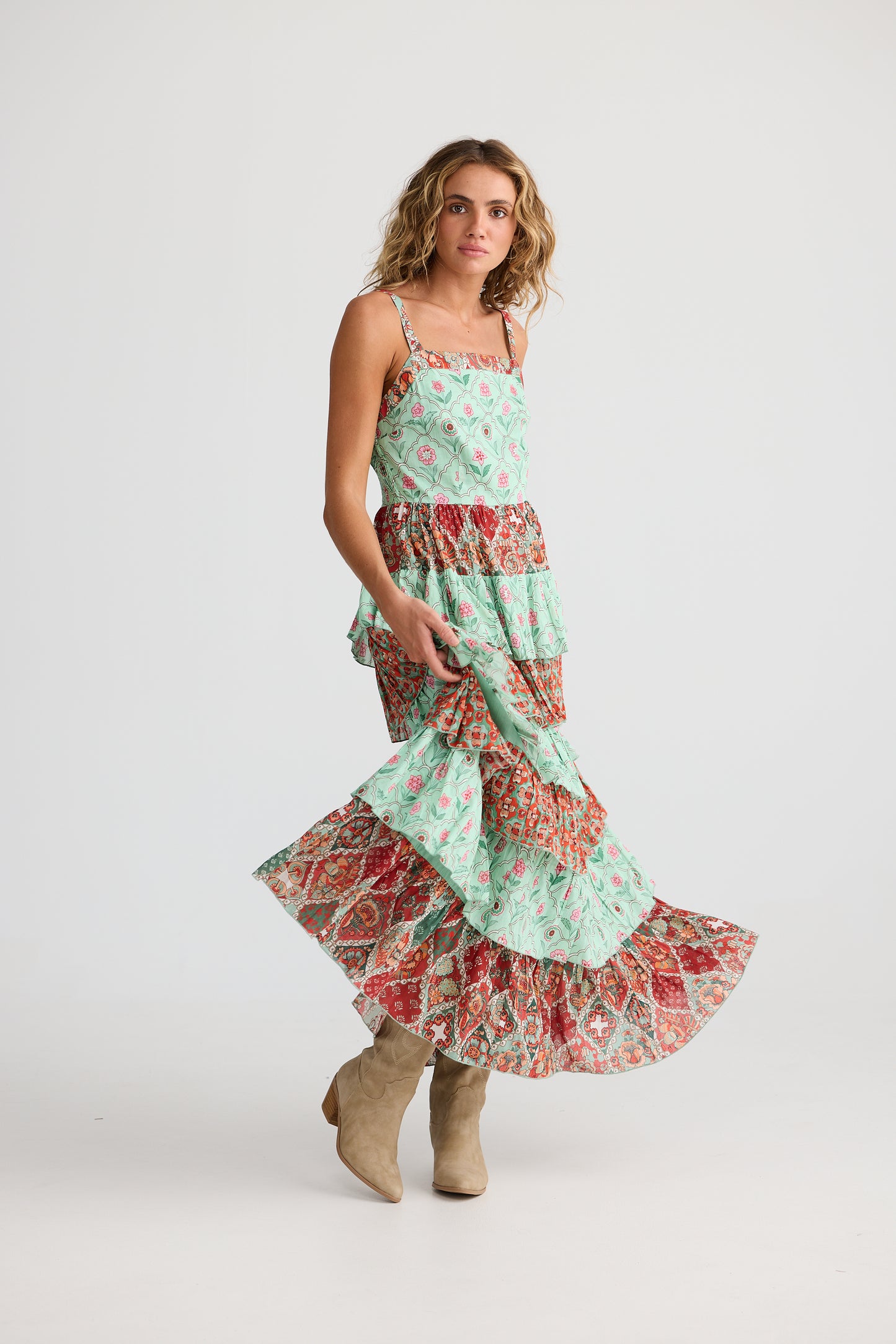 Talisman Paloma Dress in Flora Mosaic