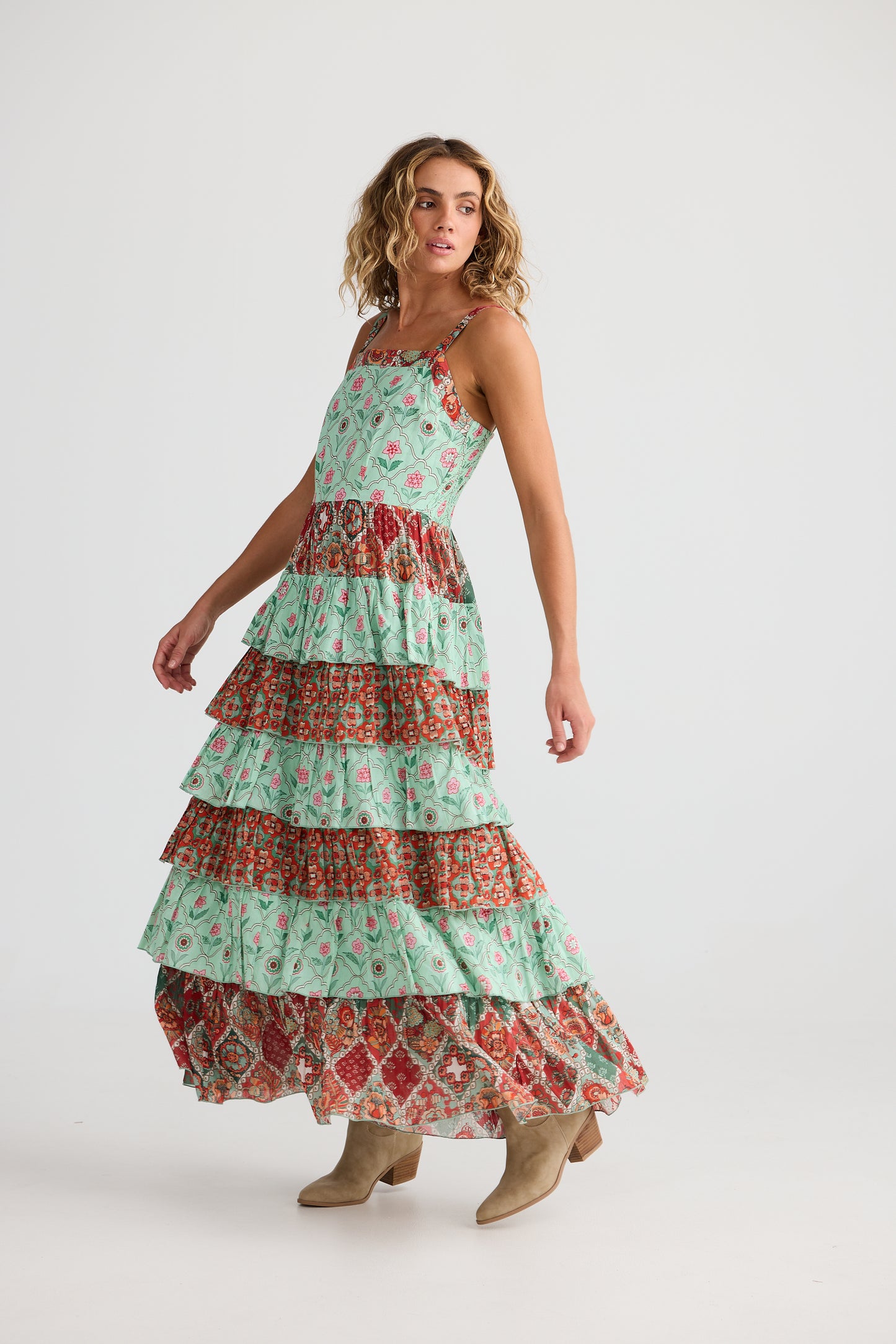 Talisman Paloma Dress in Flora Mosaic