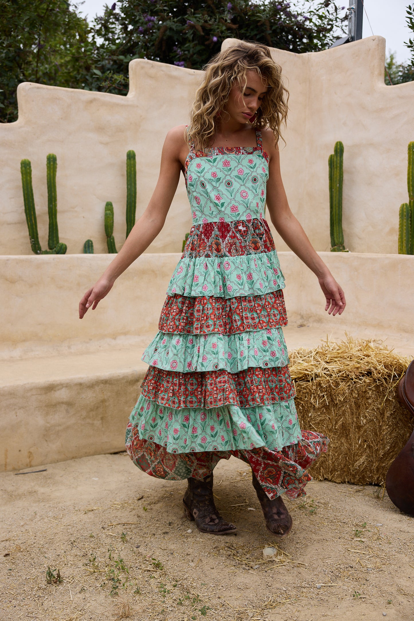 Talisman Paloma Dress in Flora Mosaic