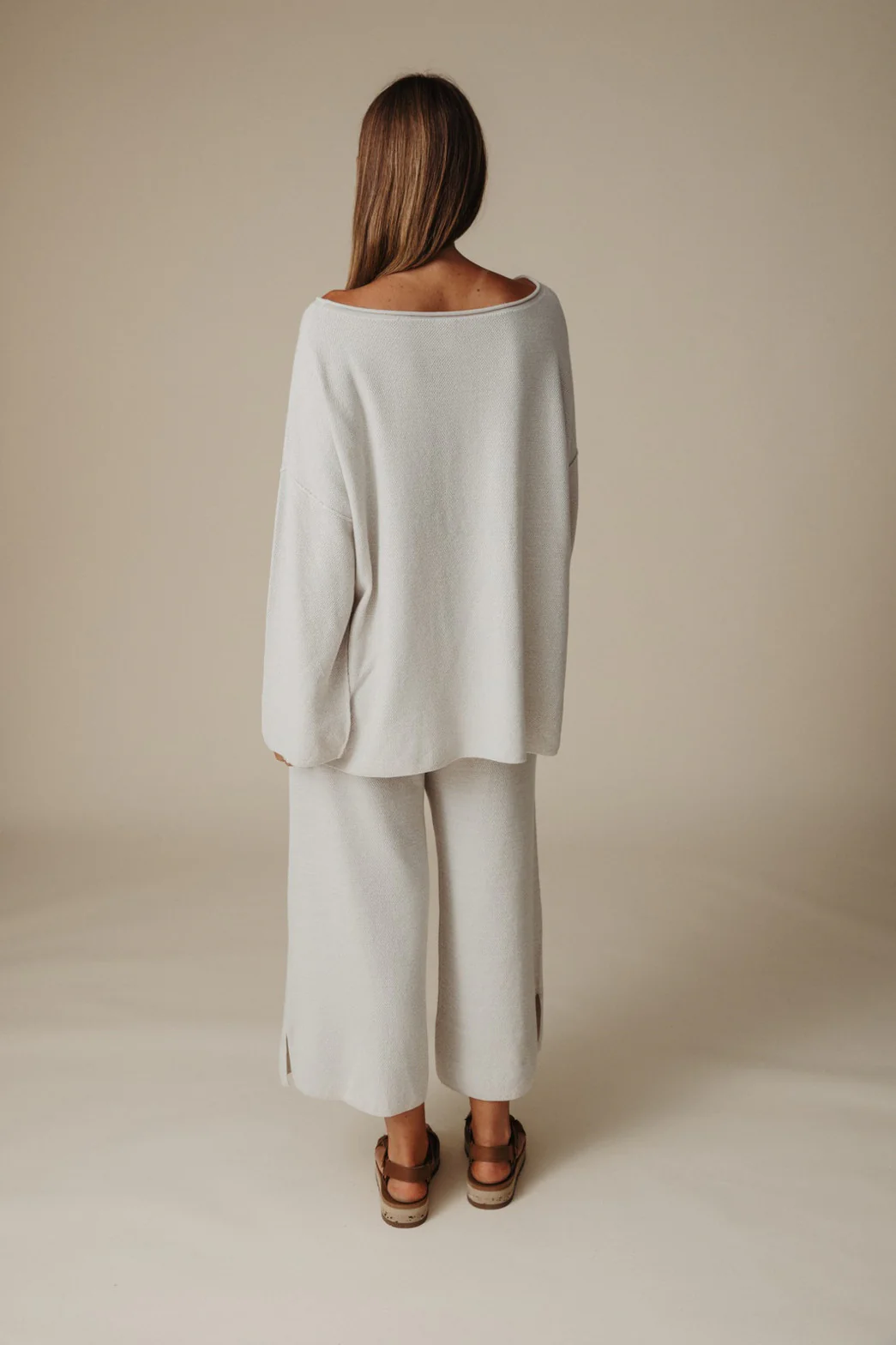 Talamaya Retreat Cotton Twist Pullover Silver x Salt