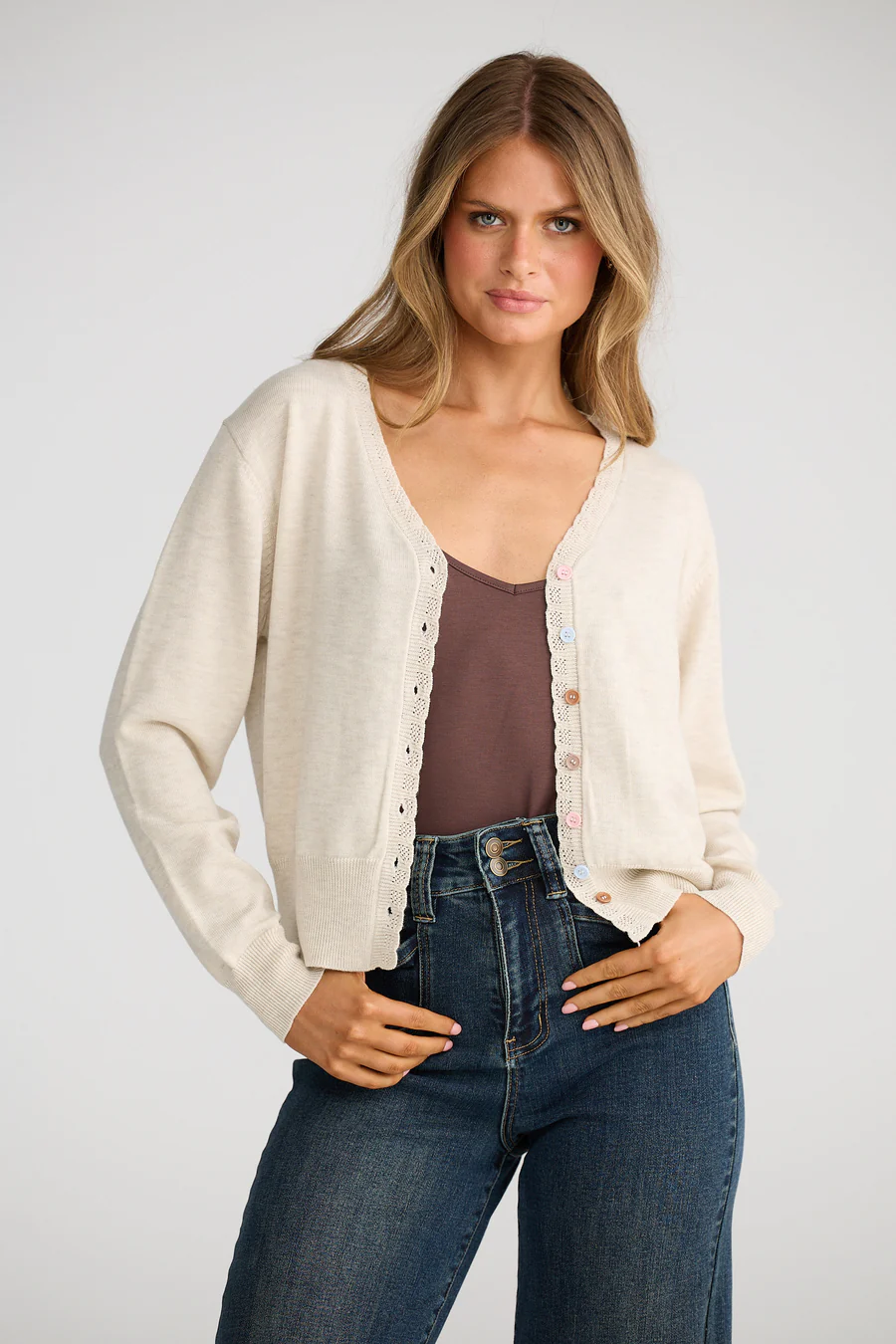 Talisman Charlotte Cardi in Chalk