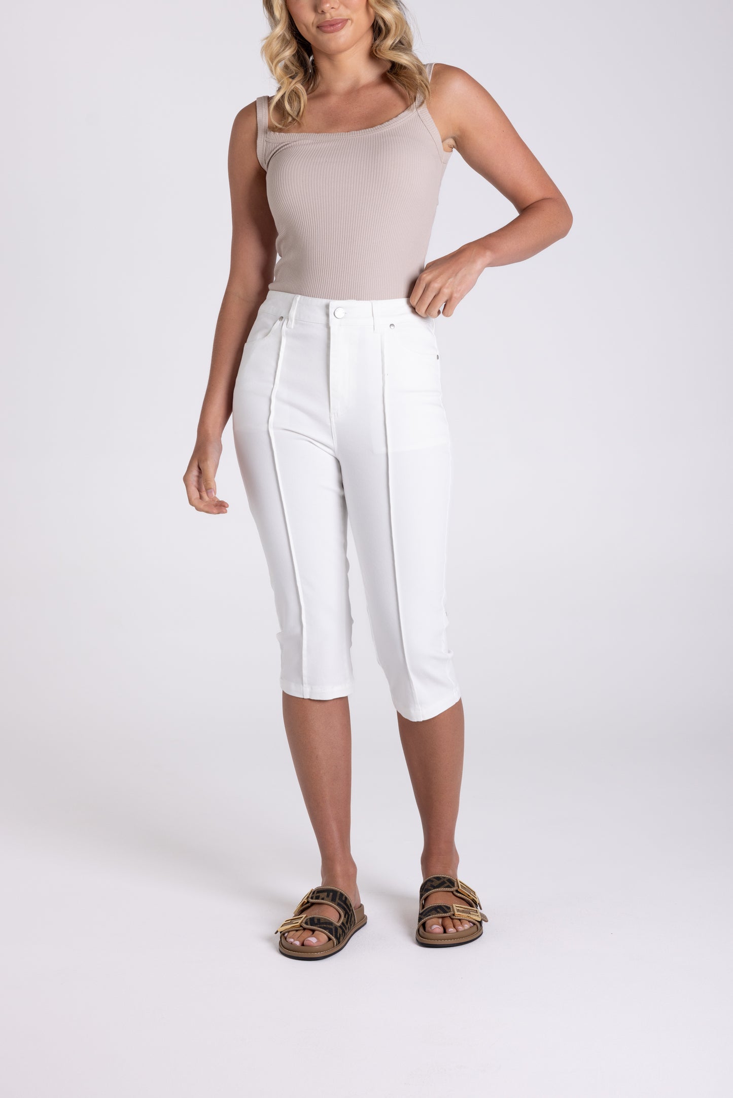Two T's Sateen Capri Pant