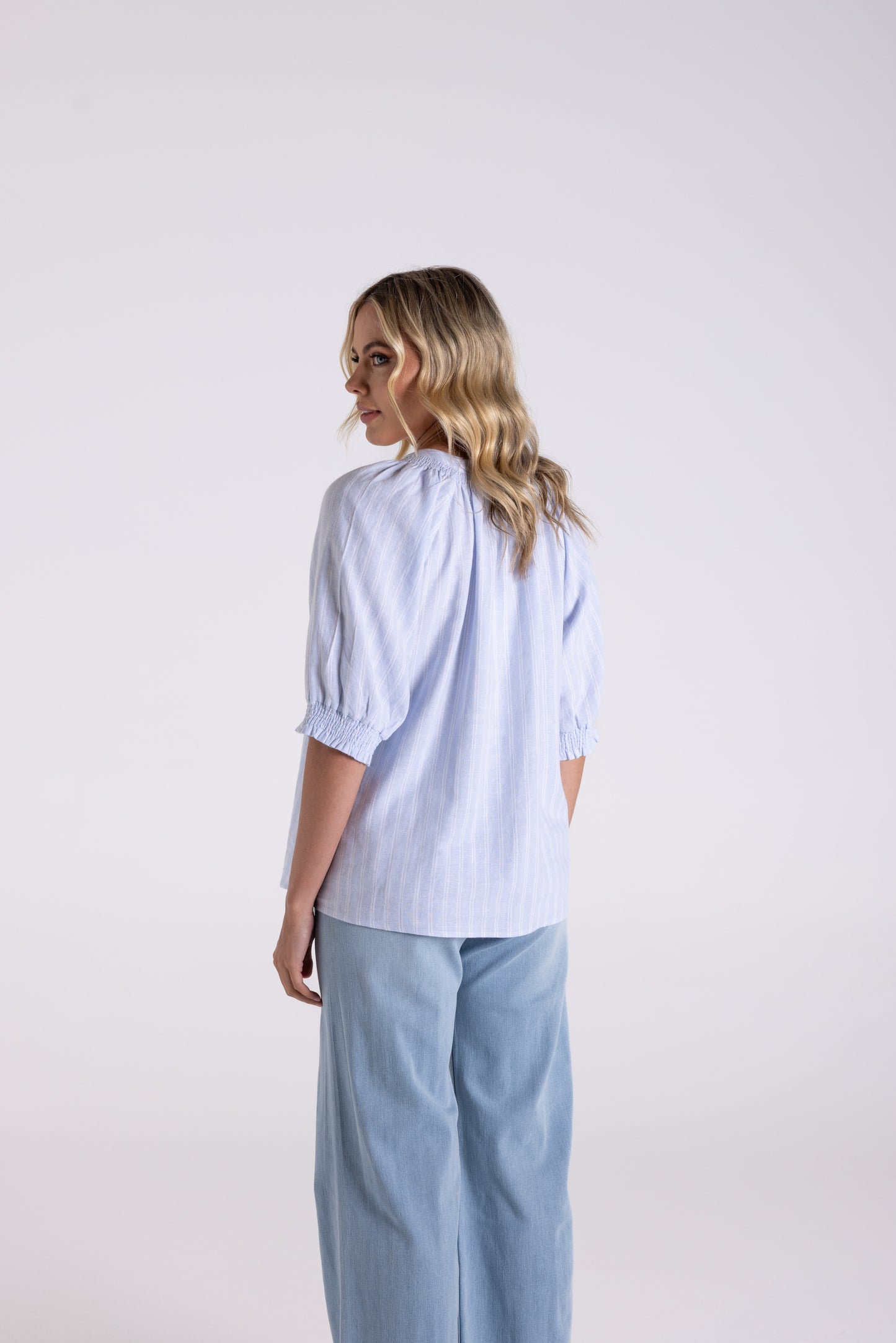 Two T's Linen Viscose Stripe Top