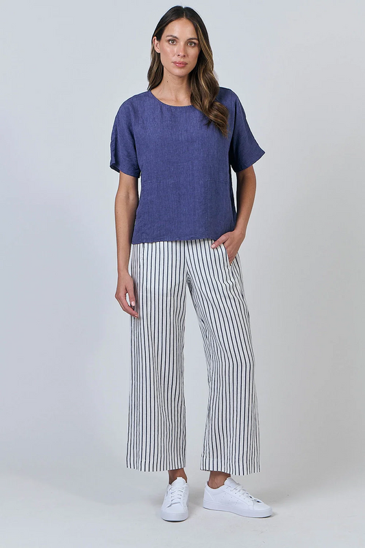 Naturals by O & J GA498 Pant in Blueberry Stripe